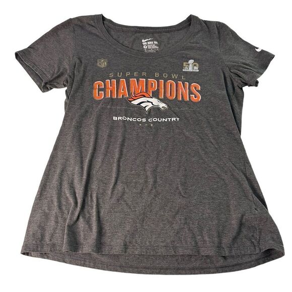 Broncos Nike Super Bowl 50 V-Neck T-Shirt (M) - Picture 1 of 5